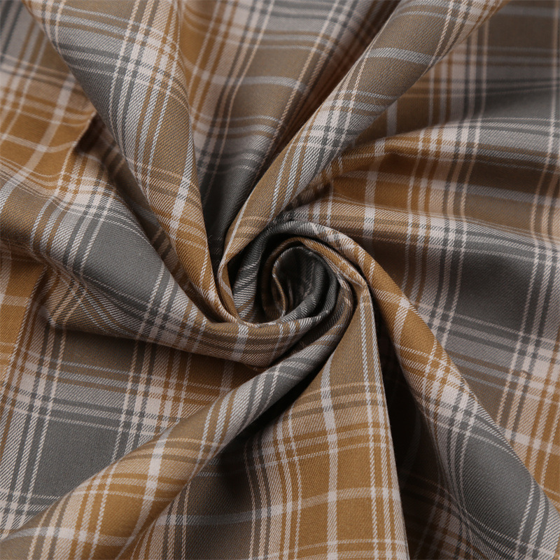 现货春夏新款 色织格子布 格子衬衫面料 时装休闲连衣裙面料