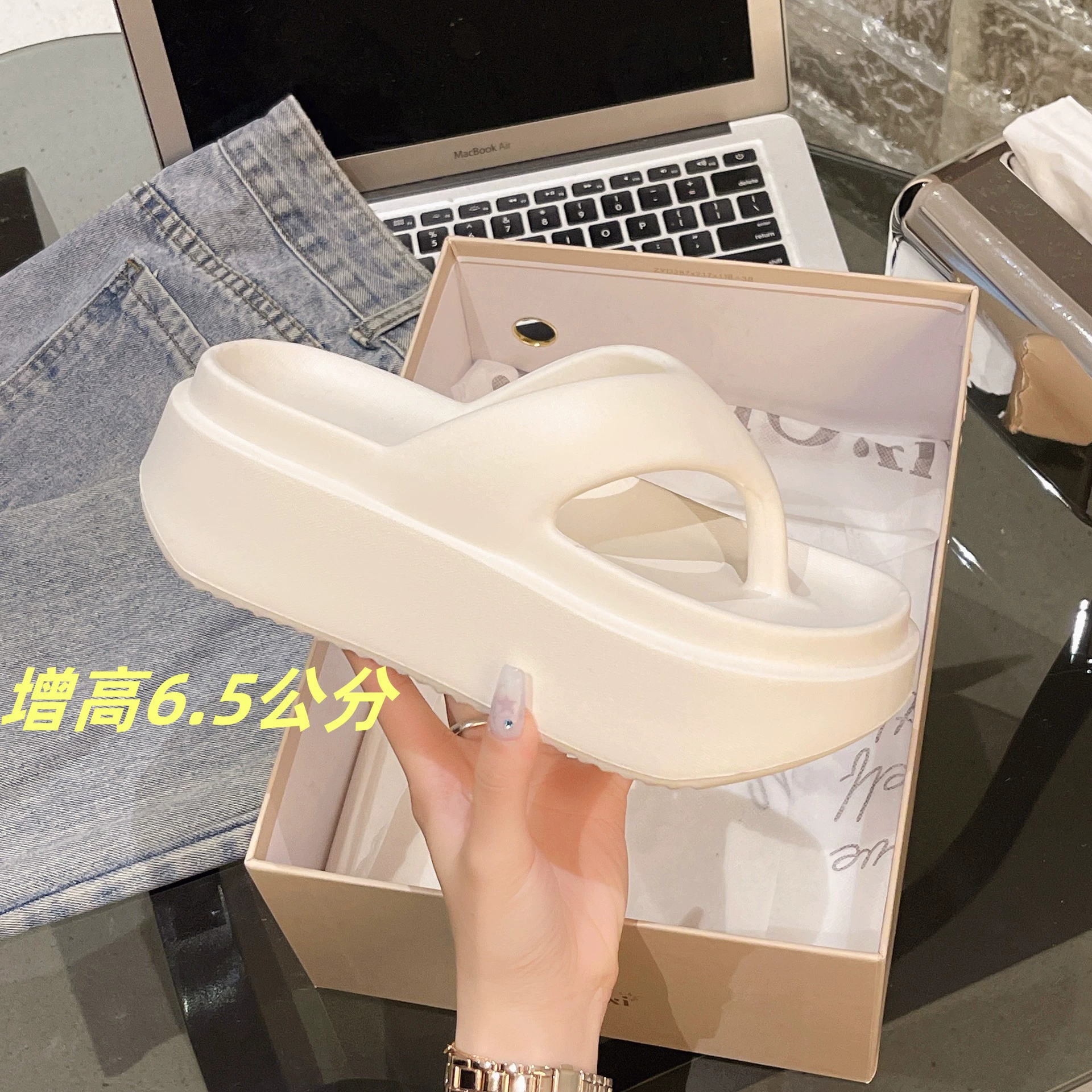 2023 Новые тапочки на платформе EVA 7 см, шлепанцы, женские модные Универсальные летние тапочки, увеличение роста в наличии оптом