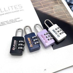 Creative Mini Cartoon Luggage Lock Suitcase Backpack Zipper Lock Notebook Diary Student Mini Padlock
