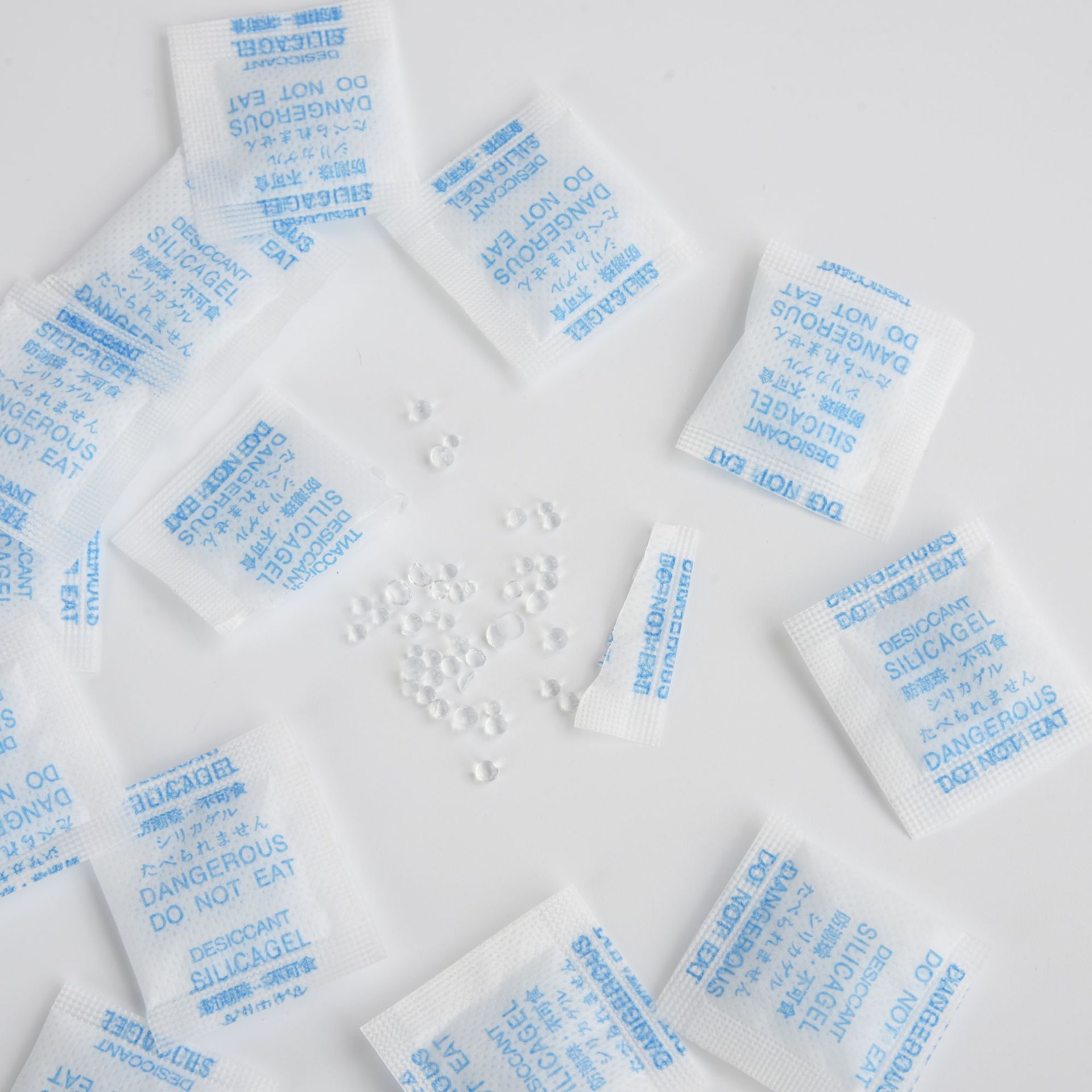 1 gramo de embalaje de papel Aihua chino inglés japonés impresión de silicona desecante productos de salud medicina alimentos a prueba de humedad silicona pura