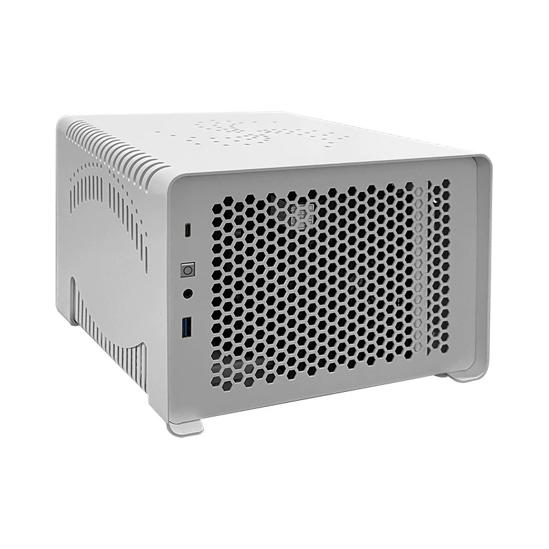 Корпус компьютера Itx из листовой металлоконструкции, горизонтальный маленький корпус миниатюрный металлический корпус мини-хост мини-белый