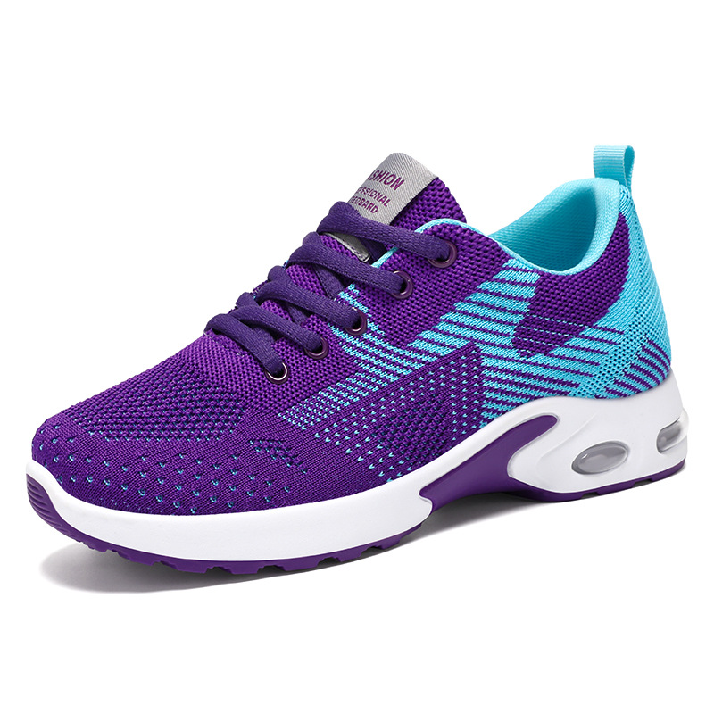 Zapatos de mujer 2024 primavera nuevos zapatos de mujer transfronterizos al por mayor Flyknit deportes zapatos casuales zapatos de cojín de aire de fábrica de origen