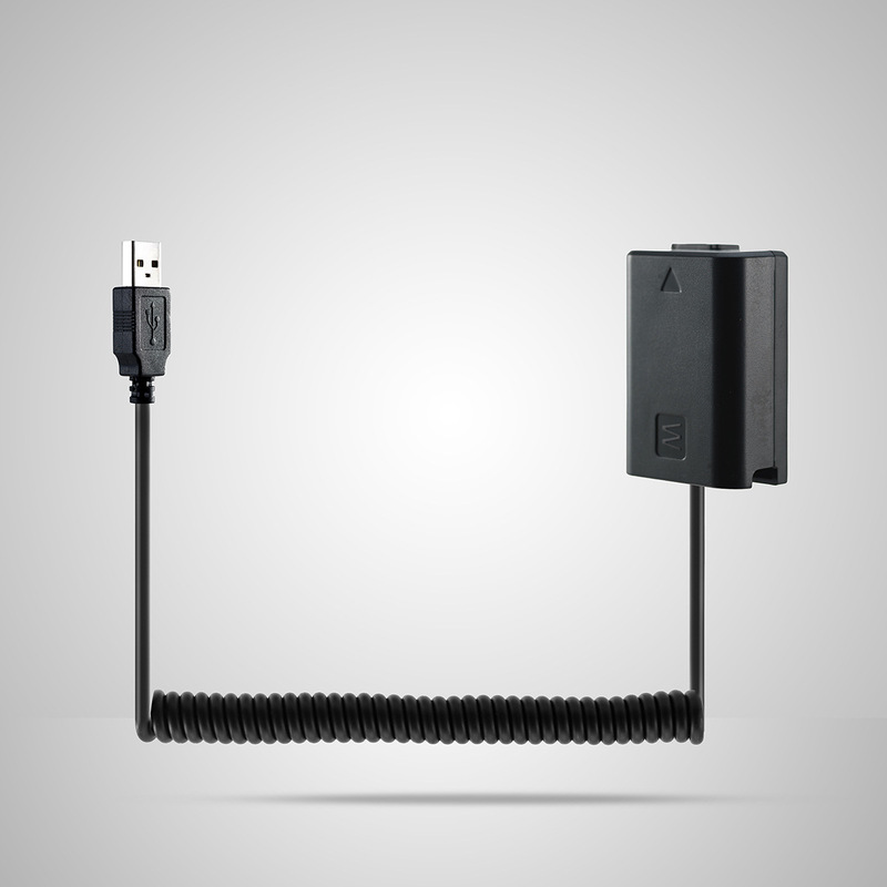 Wholesale USB Charging Cable Np-Fw50 Spring Cable Fake Battery Suitable for Sony A5100 A6000 A6300