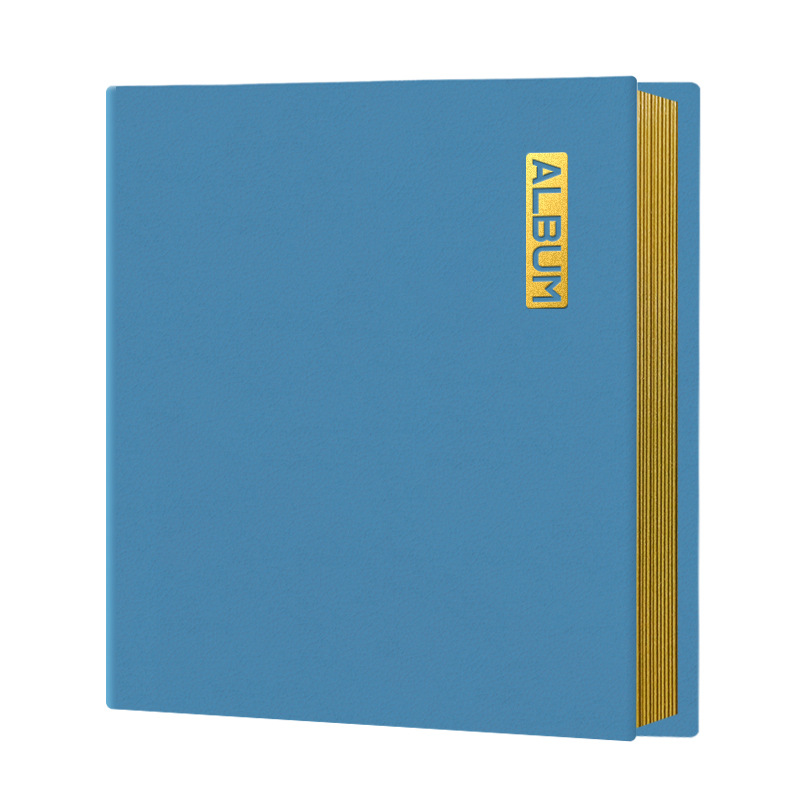 A4 라이트 블루 가죽/20 페이지 화이트 카드