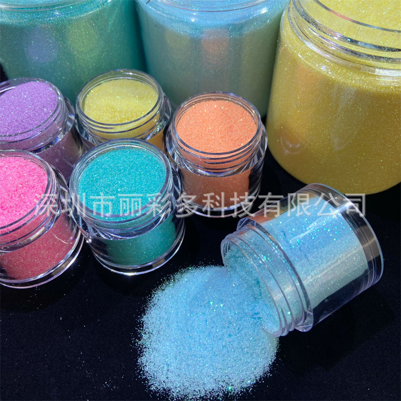Licai multi flash candy sugar powder Super Flash nail decoration powder summer candy color flow hemp quicksand glitter powder