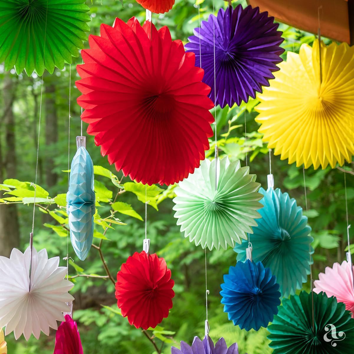 Colorful Honeycomb Cut Out Paper Fan Flower Origami Fan Birthday Party Holiday Photo Decoration Snowflake Paper Fan Honeycomb Paper Fan