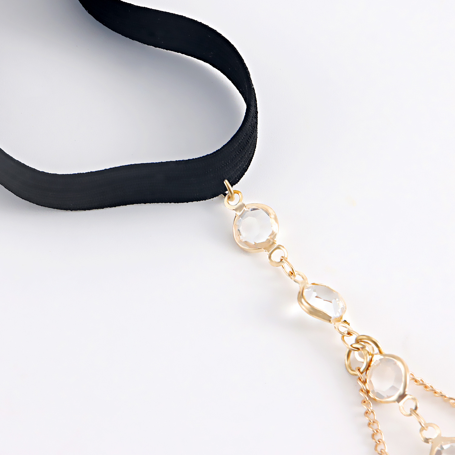 Fashion Geometric Alloy Plating Inlay Rhinestone Body Chain