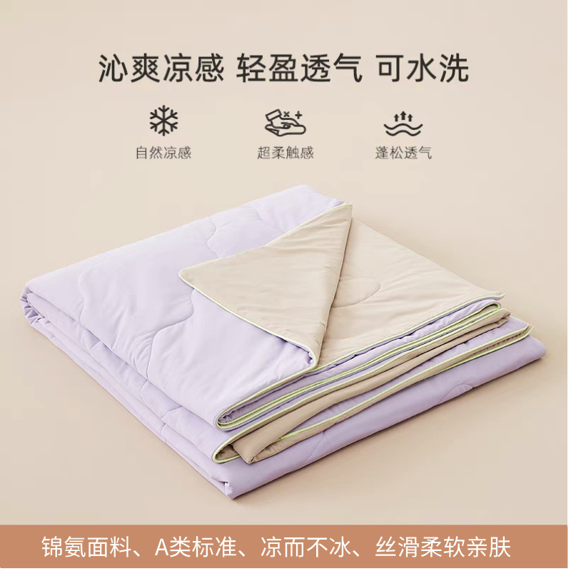 Edredón de enfriamiento de verano Clase A Jinji, colcha de verano de enfriamiento con núcleo, colcha de verano lavable a máquina, colcha de enfriamiento de verano de seda helada, colcha con aire acondicionado de verano
