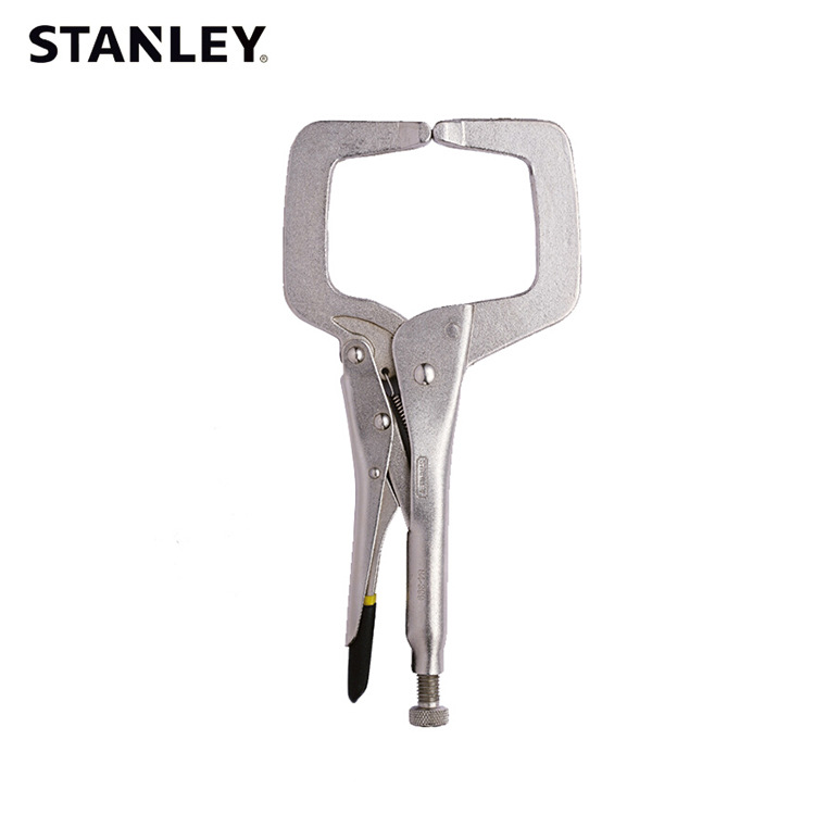 Stanley alicates fuertes aleación de molibdeno de cromo endurecido de diente recto de arco de boca plana en forma de C alicates de la abrazadera de la carpintería