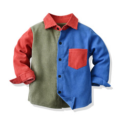 Autumn/Winter New Boys' Long-Sleeve Striped Shirt for Children and Babies - Corduroy Casual Shirt and Outerwear for AliExpress