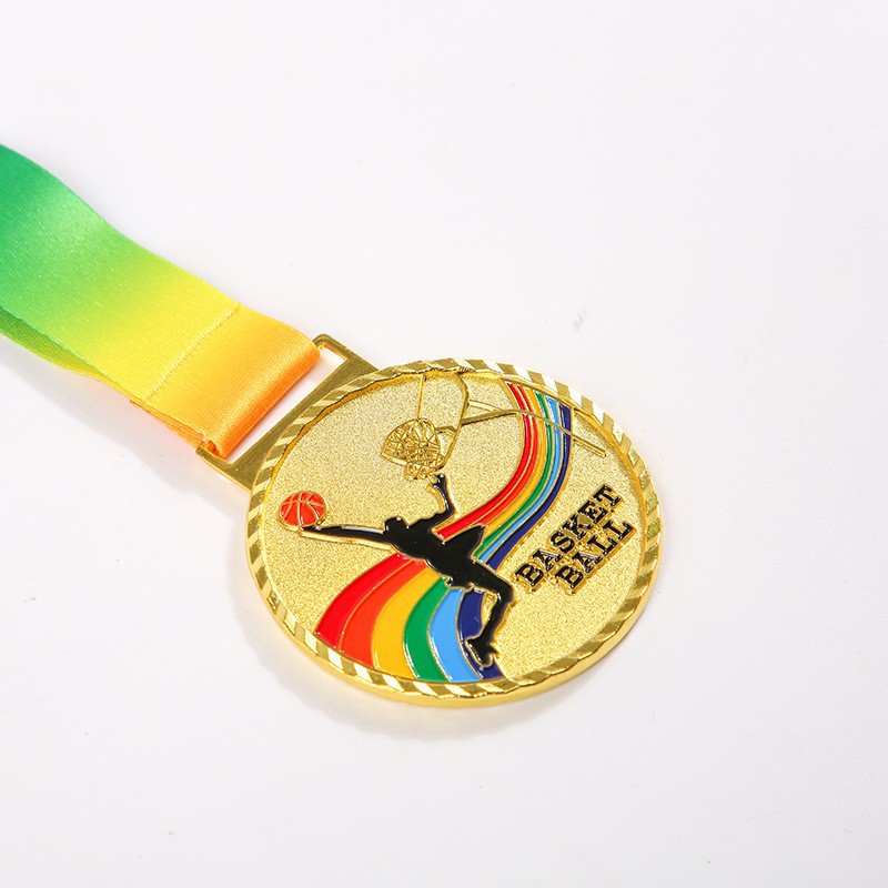 Medalla de metal deportes recuerdo medalla de aleación de zinc listado de baloncesto artesanía de metal que hace la medalla de los niños