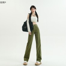 品牌2024春季休闲风日韩休闲女装灯芯绒长裤高腰休闲裤代理加盟