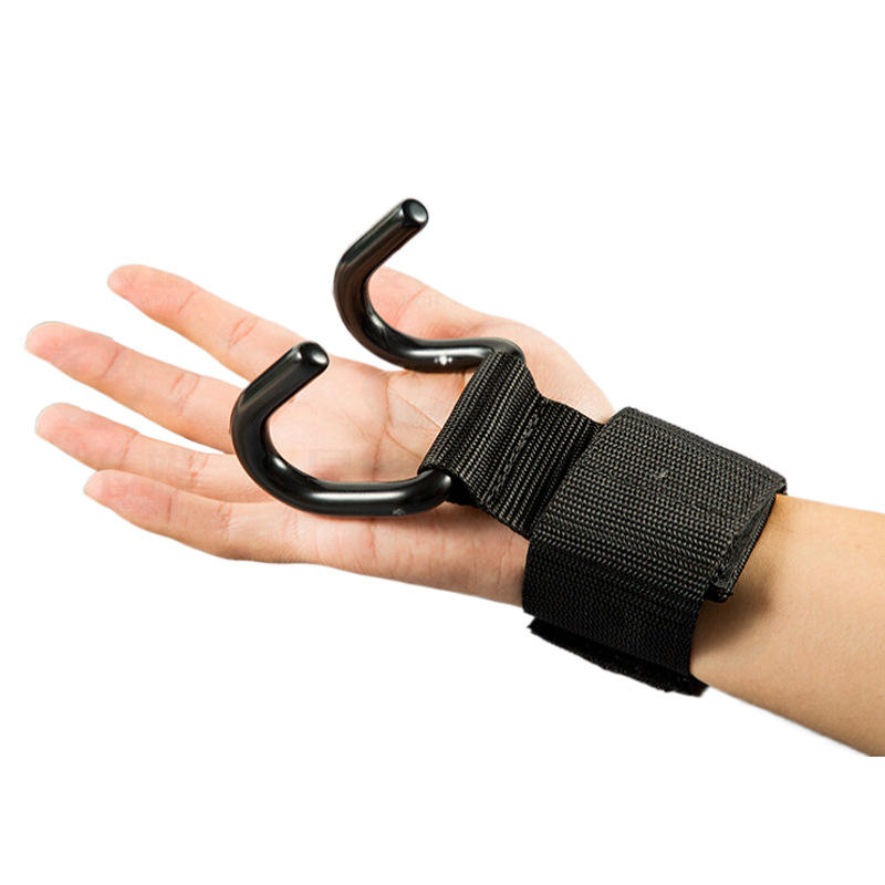 Gancho de refuerzo de gancho de fitness transfronterizo Gancho agarre de gancho doble barra de pesas barra horizontal de pesas gancho de refuerzo de levantamiento de pesas