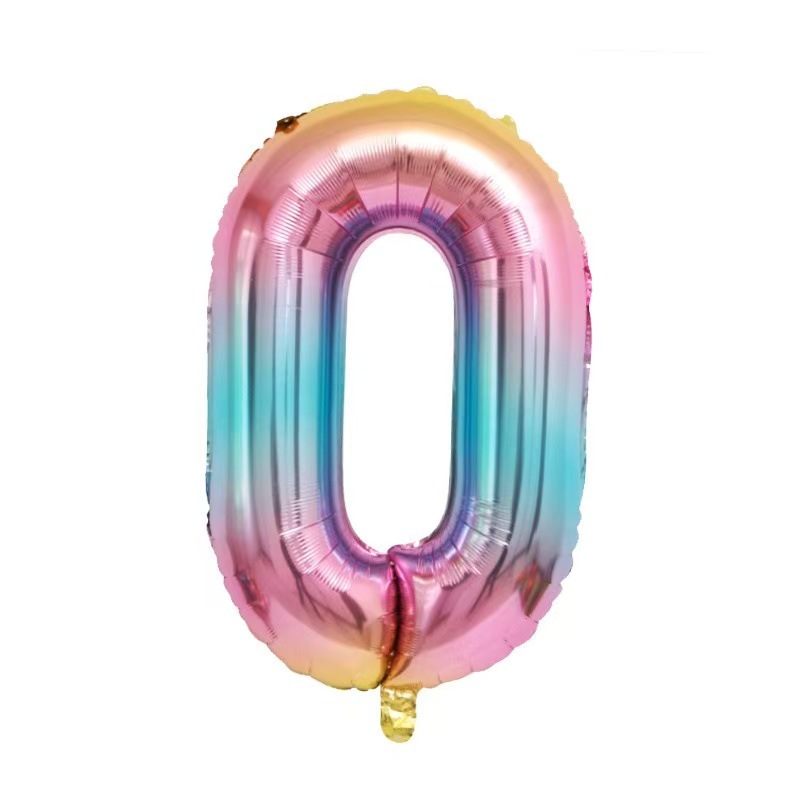 Transfronterizo inswind 16 pulgadas globo de aluminio digital verde blanco azul Año Nuevo letras de Año Nuevo pequeño globo digital