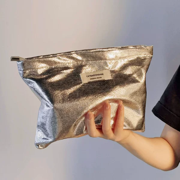 Portable Large-Capacity Cosmetics Storage Bag 2025 New High-End Toiletry Bag Storage Pouch Sparkling Makeup Bag for Women