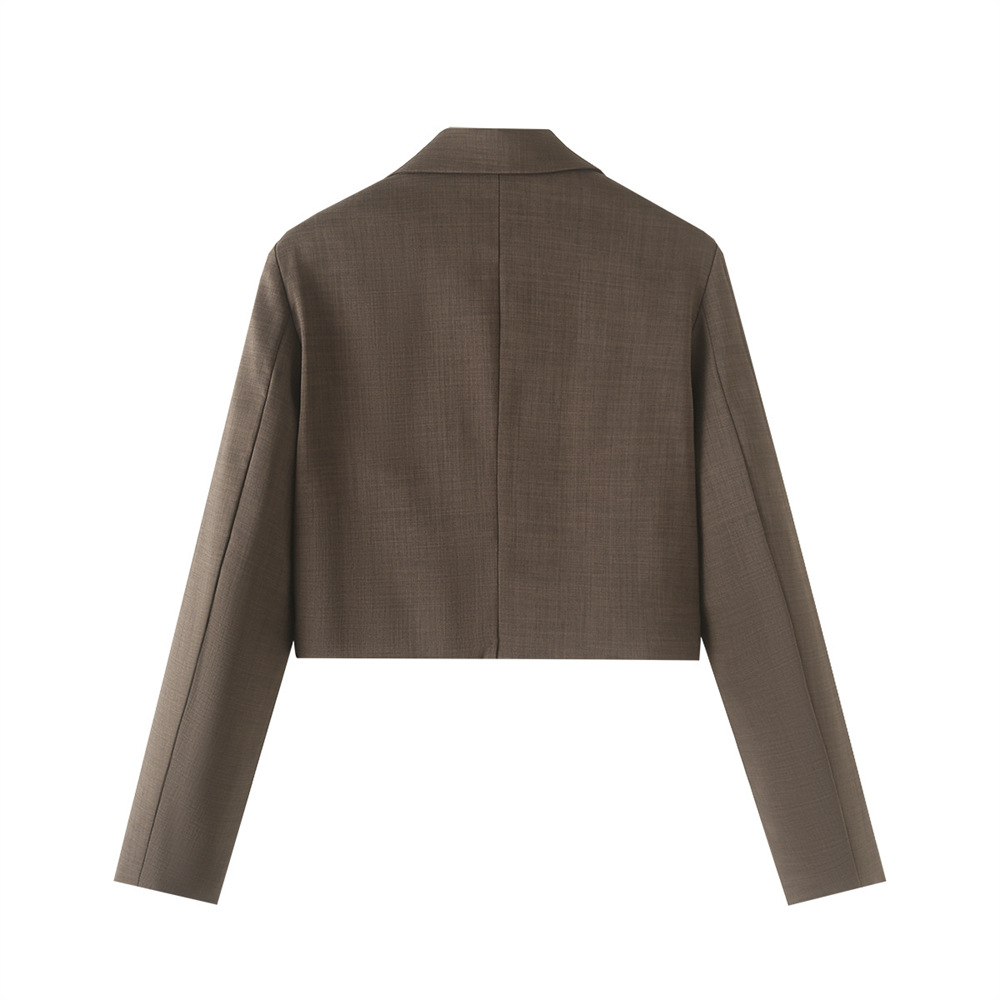 ChicShe Cross-Border Source PB&ZA Moda Donna Autunno Inverno 2024 Stile Francese Completo Blazer Corto Elegante Set Due Pezzi_voghion.com