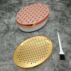 Rose gold double-sided grater oval-shaped cheese grater, oval grater, cheese grater, vegetable cutter, grater knife