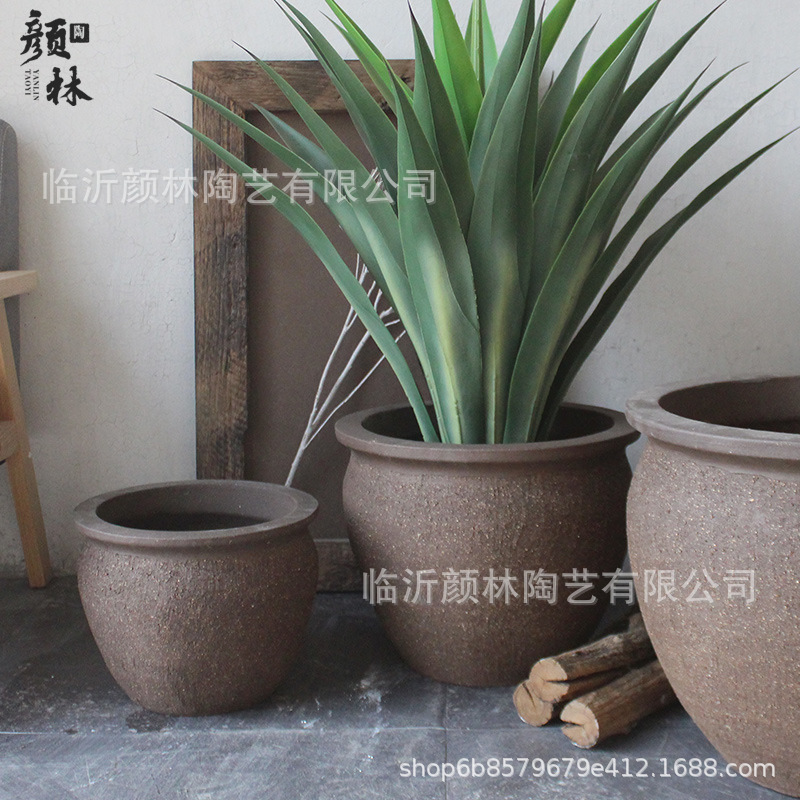 maceta de flores simple maceta de cerámica gruesa arena púrpura maceta moderna simple maceta verde decoración de sala de estar maceta paisaje combinación de plantación de flores ornamentos