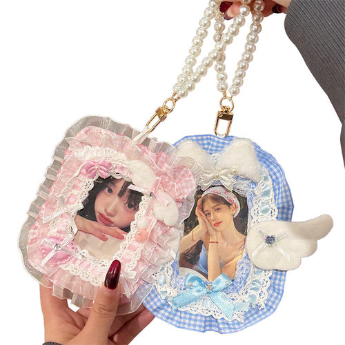DIY decorative guka accessories accessories girl heart handmade small card card set material bag lace cloth bow accessories