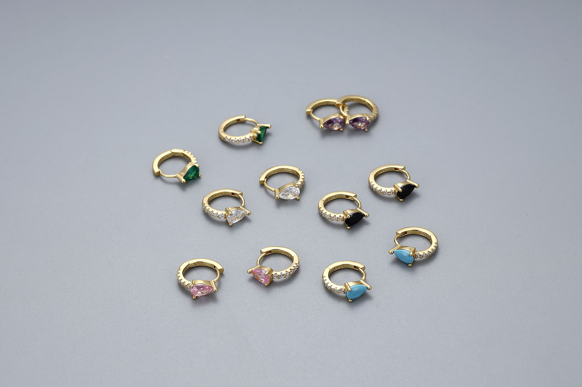 3g Weight 925 Sterling Silver Ear Needle Material Earrings Classification 1 Pair Quantity Daily Occasion 925 Sterling Silver Material Round, Colorful, Water Droplets Pattern All Seasons Season Women's Gender Polished Finish INS Style, Modern Style, Simple Style Style 1 Pair 925 Sterling Silver Round Colorful Water Droplets Earrings 8