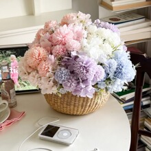 跨境假花7叉仿真花牡丹花束塑料花 雏菊花绢布花干花家居摆设装饰