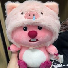 ブーケ小さなビーバーloopyヘッドカバールビ人形ぬいぐるみかわいいピンク人形女の子诞生日プレゼント