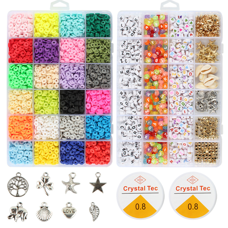 575g Weight 1 Set Alloy Plastic Soft Clay Letter Starfish Shell DIY Jewelry Accessories Beads