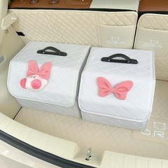 Car storage box storage bag car trunk organizer storage box cute multifunctional glove box collection for women
