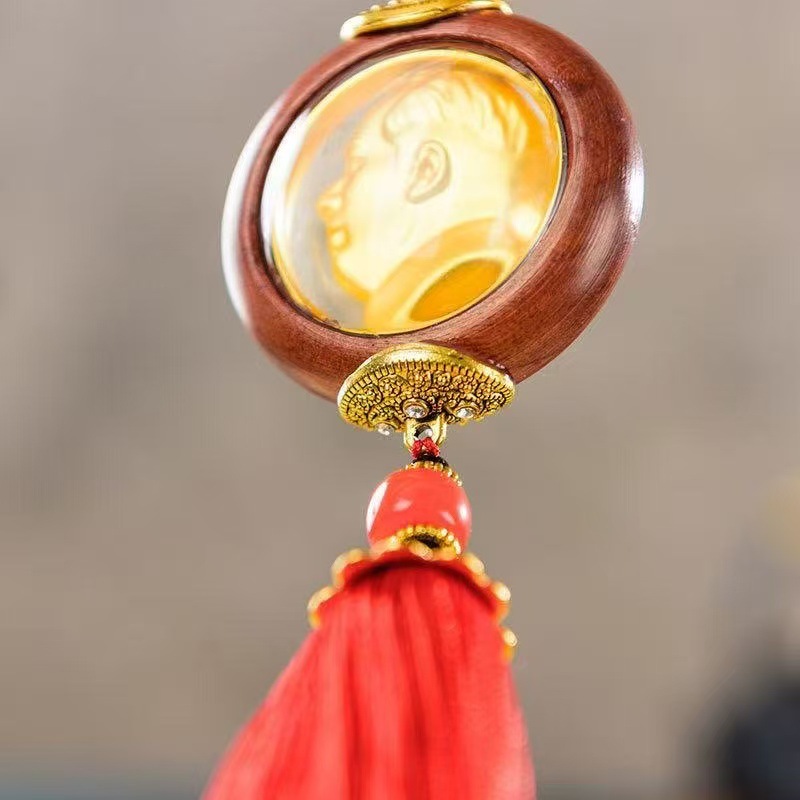 Car Hanging Ornament Double-Sided Guanyin and Maitreya Buddha Interior Decoration Accessory for Car Rearview Mirror New Model for Good Luck