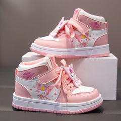 Children's Ankle Boots for Girls - Spring and Autumn New Cartoon Casual Shoes Trendy and Versatile Running Shoes for Girls