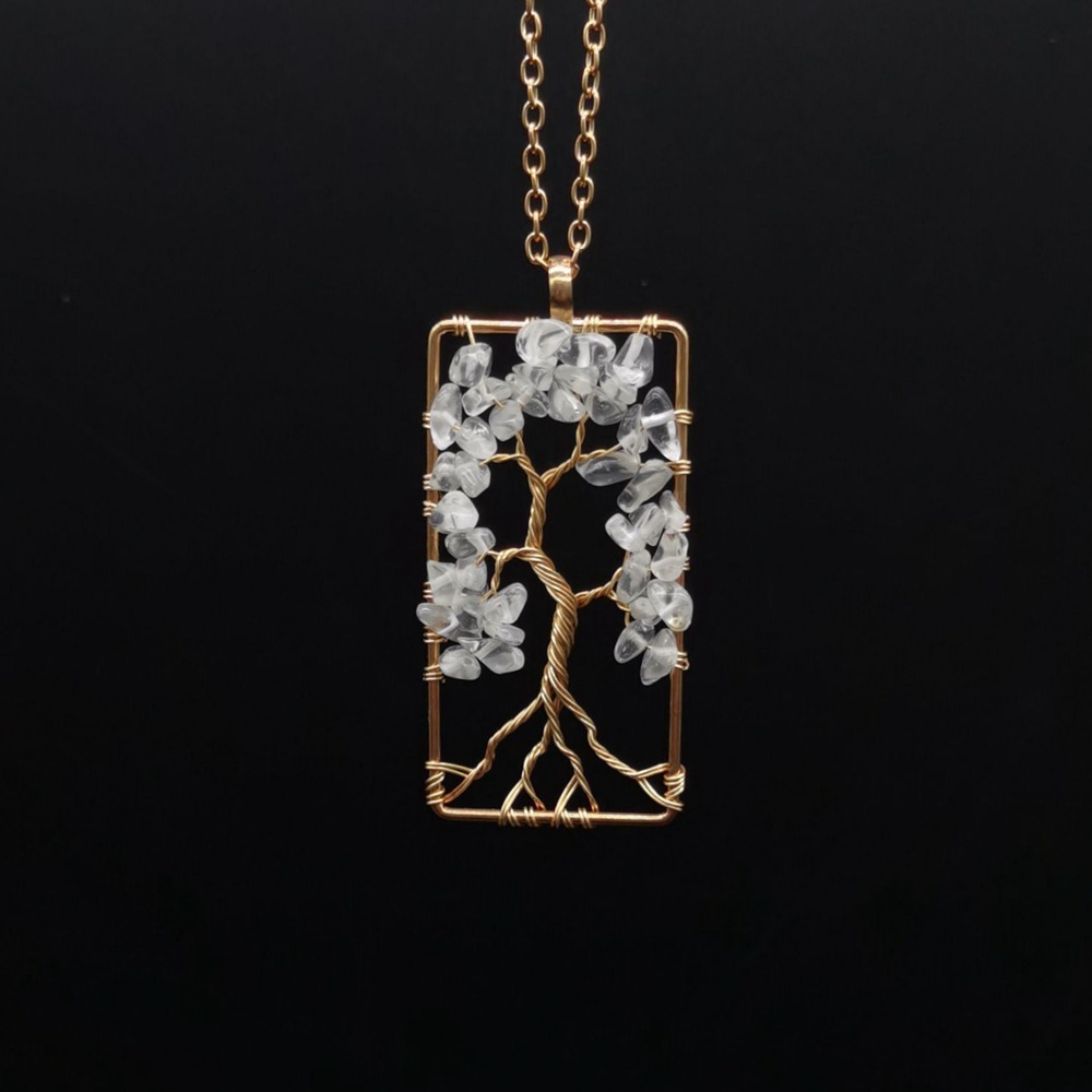 Ethnic Style Tree Crystal Plating Pendant Necklace 1 Piece