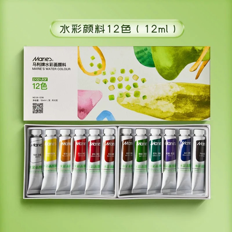 Marley watercolor paint set is washable, non-toxic, and suitable for beginners in kindergarten. It i