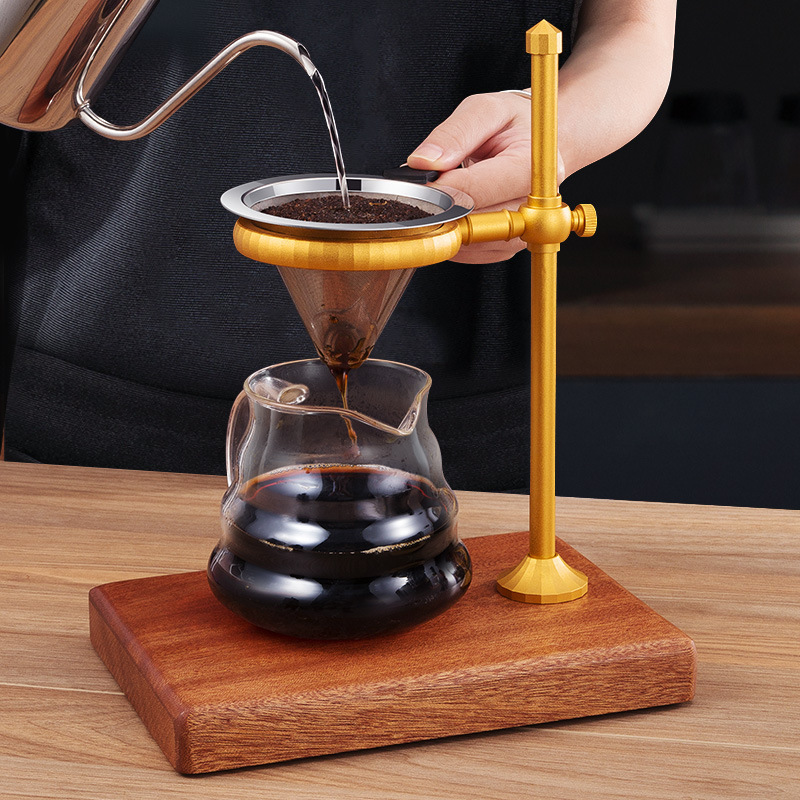 Sapele Electroplated Gold Coffee Drip Coffee Maker Sapele Coffee Machine Sapele Electroplated Gold Coffee Drip Coffee Maker Sapele Coffee Machine