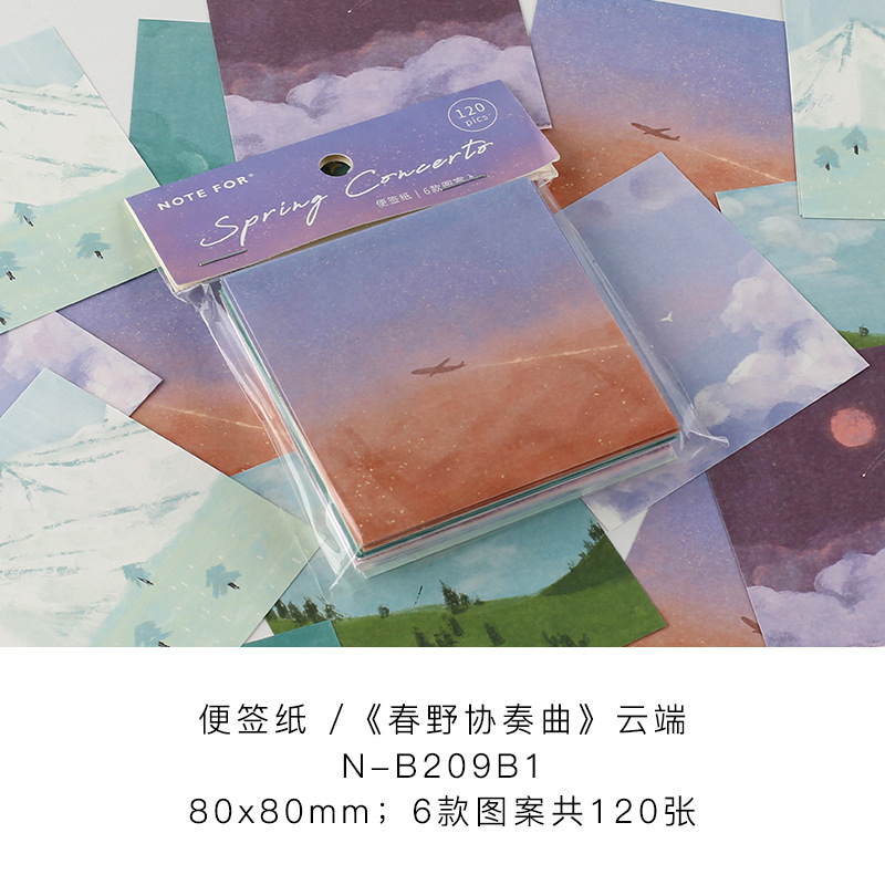 Nota para chunye concierto nota libro diario decoración Collage material nota papel
