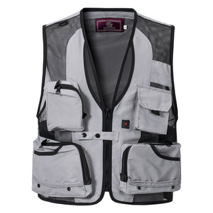 Foreign trade Men's thin vest for the elderly plus size multi-pocket vest AliExpress supplier -1