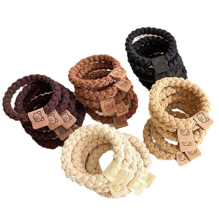 Banda para el cabello cuerda para el cabello tocado de alta gama nuevo estilo simple banda de goma lazo para el cabello de las mujeres alta elasticidad durable no lastimar el cabello cubierta de cuero cuerda para el cabello