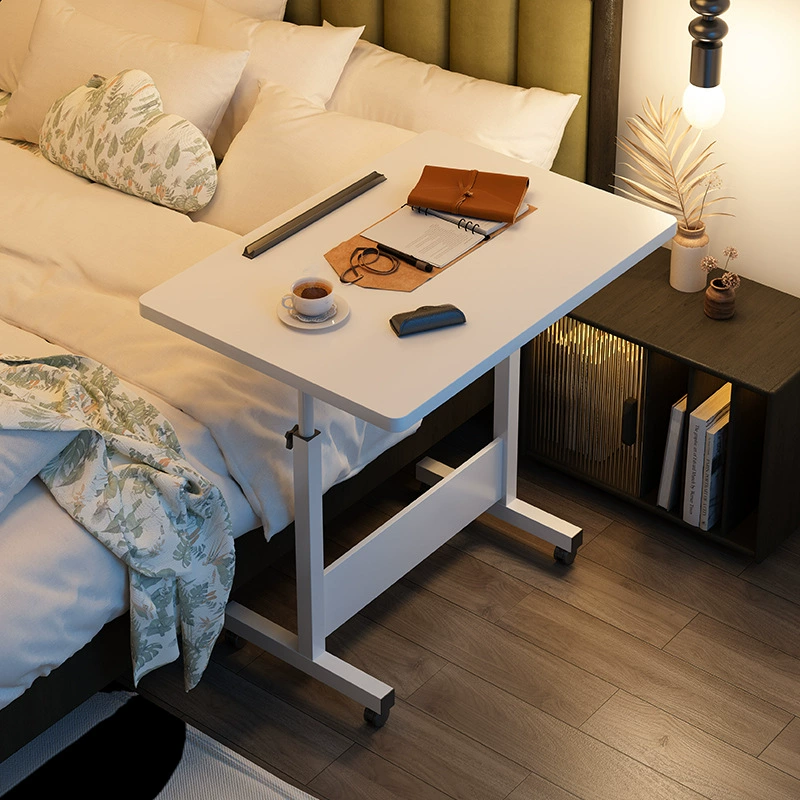 Подвижная подъемная и складная простая домашняя прикроватная тумбочка с роликами, складной стол для ноутбука