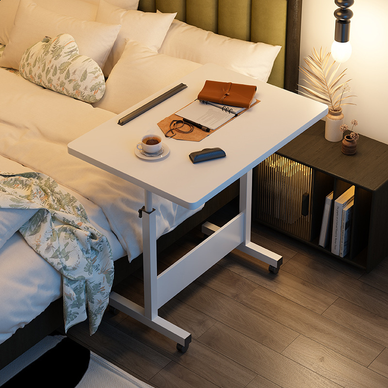 Movable Lifting Foldable Simple Household Bedside Small Table Laptop Computer Folding Table with Roller