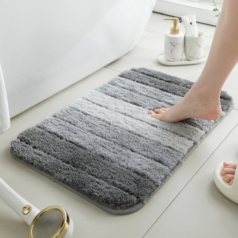 Transfronterizo Chenille puerta absorción pie pie estera de puerta estera de piso para mascotas gruesa encriptada estera de piso de baño de color gradiente