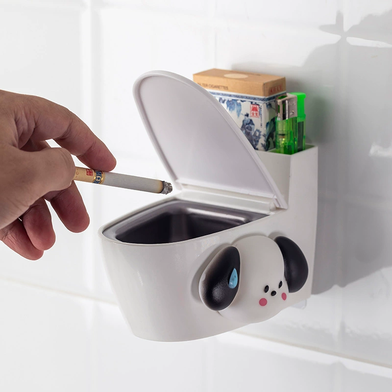 Творческий туалет пепельница ванная комната с крышкой из нержавеющей стали пепельница самоклеящаяся без следов наклейки можно положить в сотовый телефон пепельница