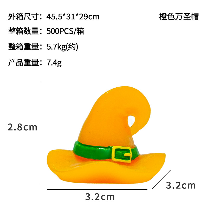 Adornos de resina de Halloween micro paisaje suculento pequeños adornos nuevo lindo sombrero de Halloween fantasma vampiro creativo