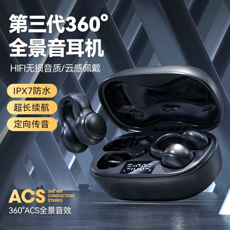 跨境新款M38蓝牙耳机无线不入耳运动超长续航夹耳式迷你立体耳机