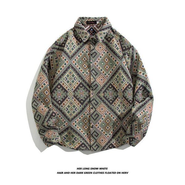 Demi-season Japanese retro ethnic shirt