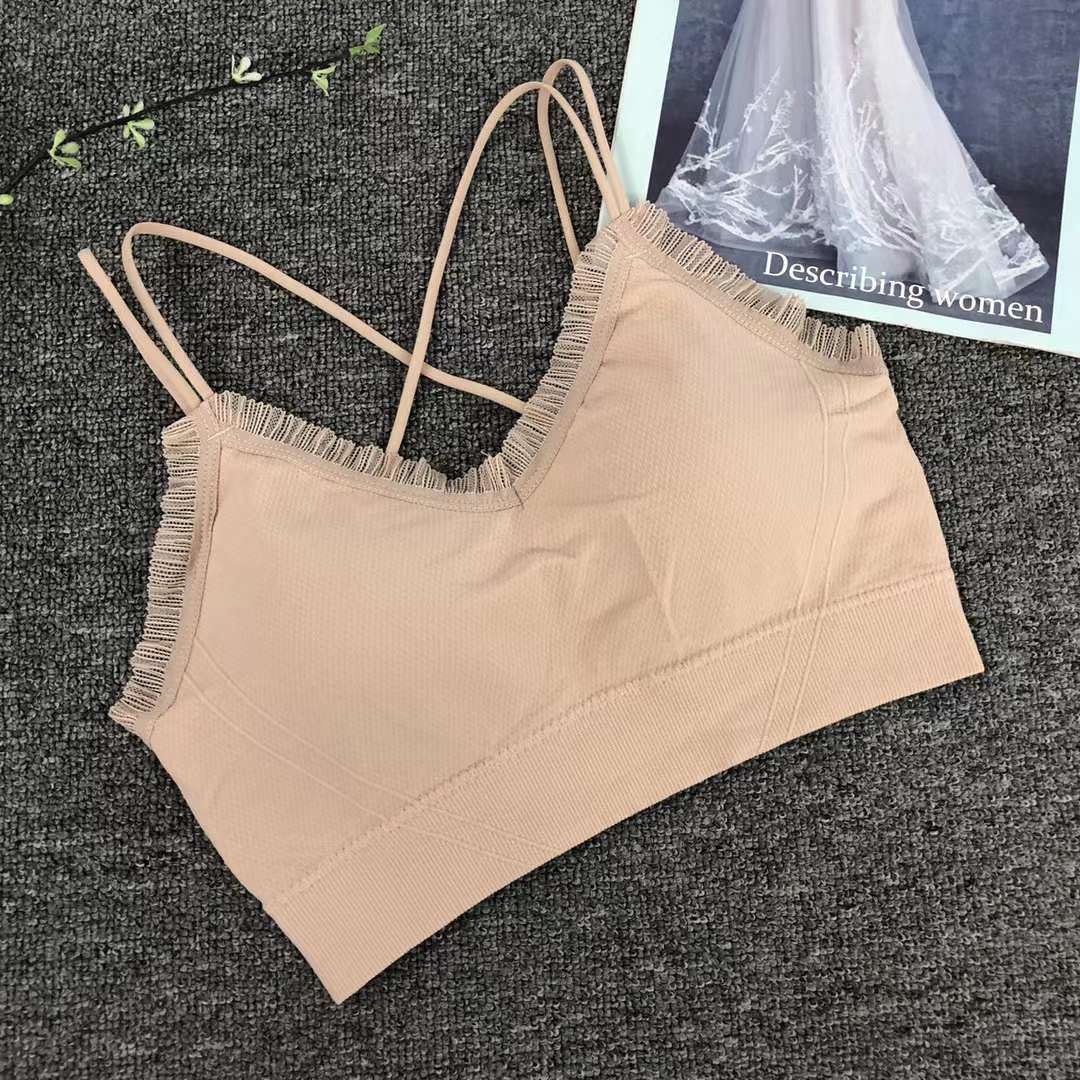 Nuevo chaleco sin costuras de alta elasticidad de alta calidad de dama sin anillo de acero bra de yoga ropa interior deportiva mujer al por mayor