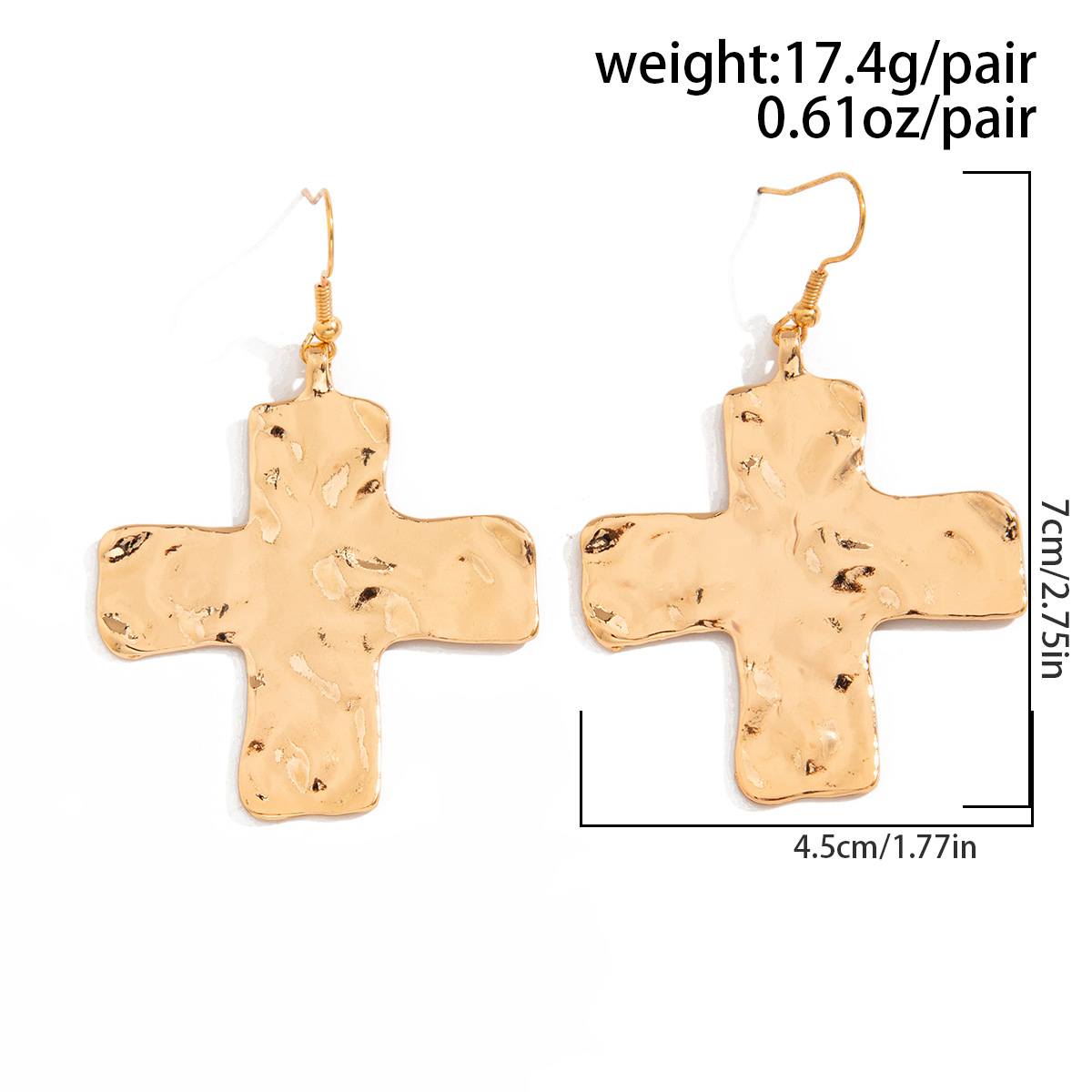 50g Weight Earrings, Necklace Classification 1 Piece, 1 Pair Quantity Holiday, Daily Occasion Alloy, Iron Material Cross Pattern Women's Gender Plating Design Vintage Style Style Vintage Style Cross Alloy Iron Plating Women's Earrings Necklace 7