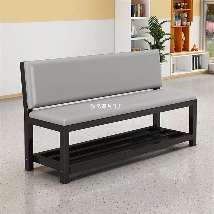 Long Bench Soft Package Gym Stadium Technician Room Sofa Shoe Changing Stool Waiting Backrest Rest Area Long Chair