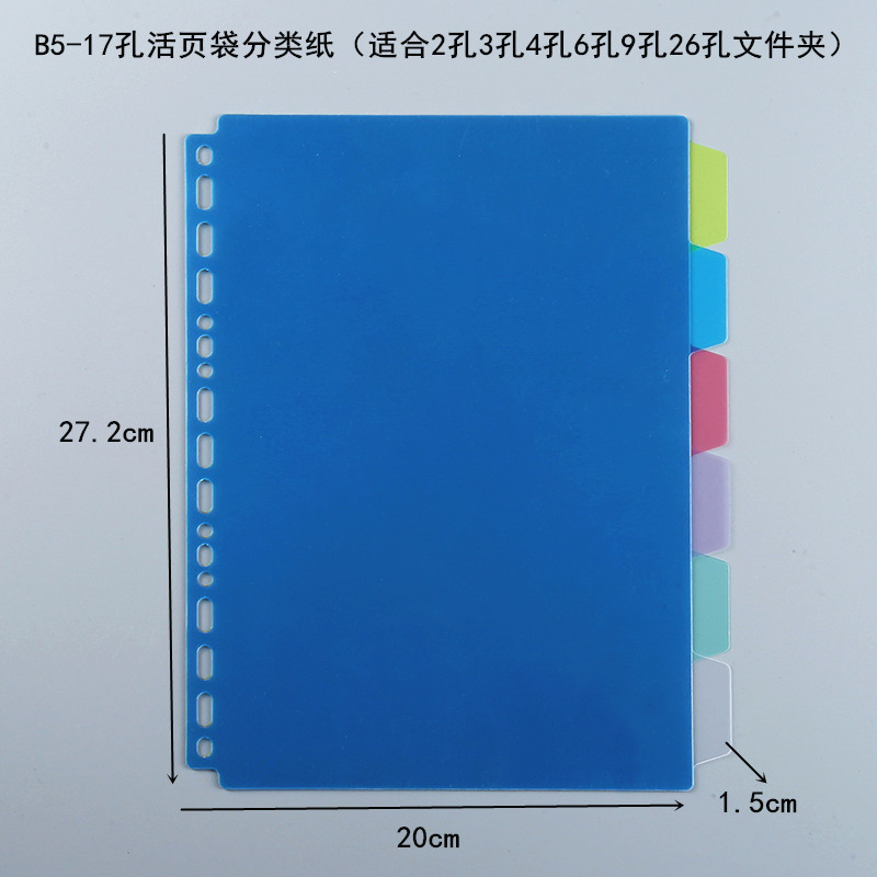 ページ分割紙A4バインダー汎用タイプ30穴4穴11穴インデックスページPPプラスチックセパレータb 5仕切り板a 5|undefined