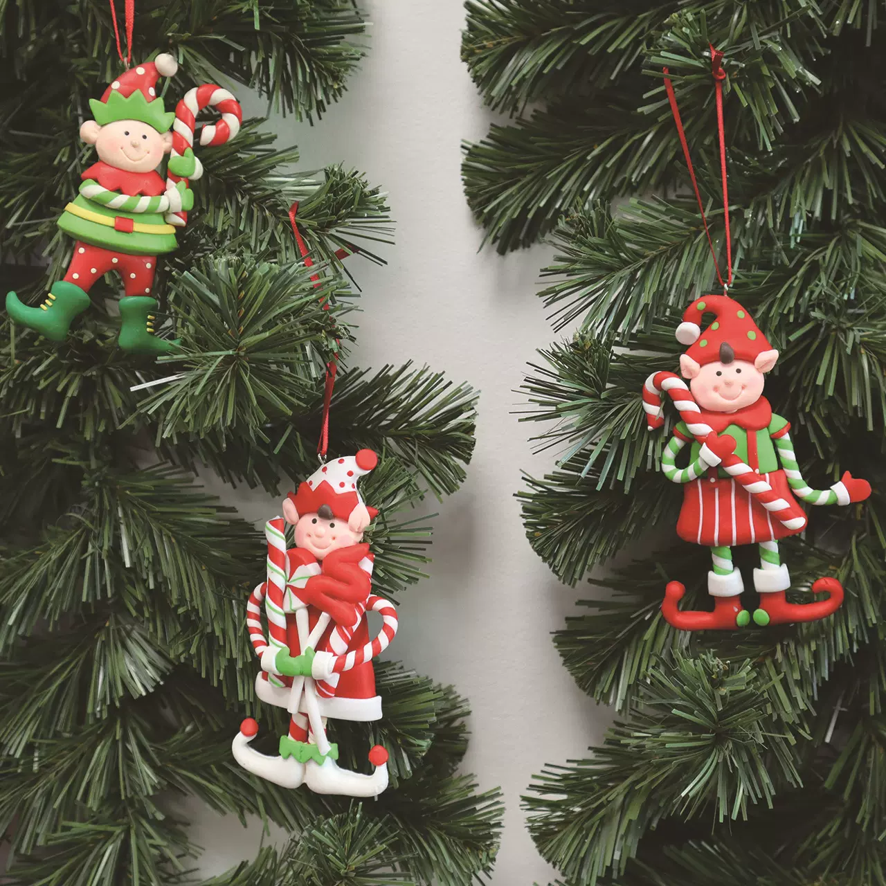 工厂定制软陶圣诞树装饰品 软陶圣诞工艺品吊饰旅游工艺纪念品