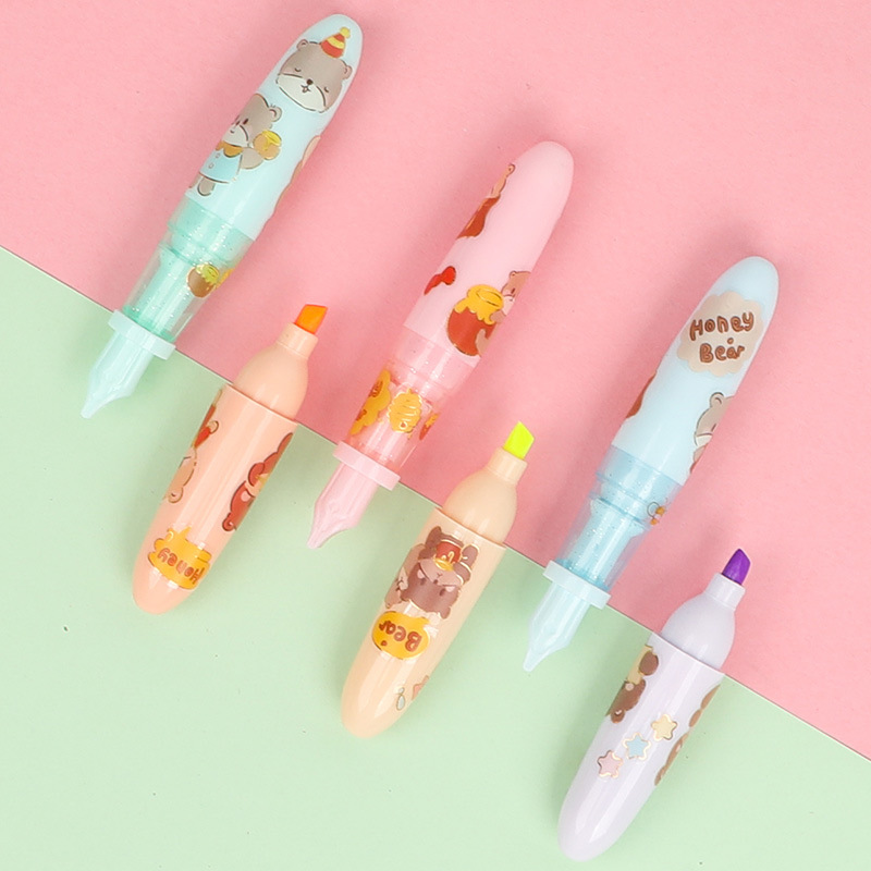6070 pluma rotulador estudiante diario pluma marcador lindo de la historieta etiqueta DIY regalo forma rotulador