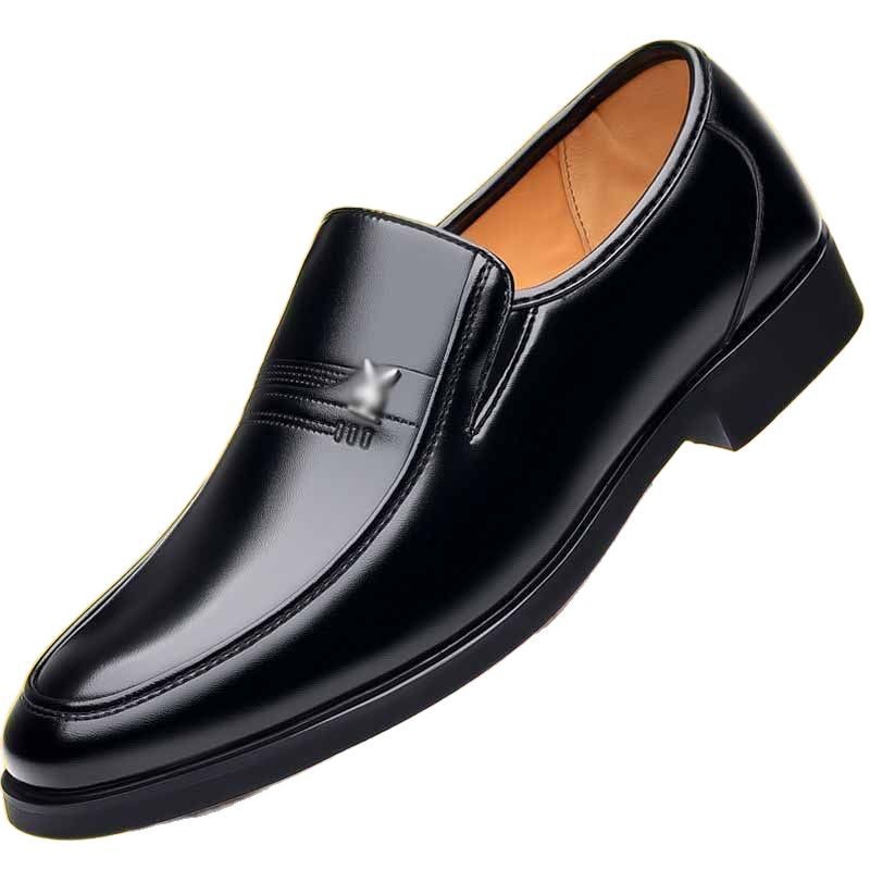 Men's Autumn Formal Leather Shoes, Versatile Men's Fashion Casual Leather Shoes, Middle-Aged and Elderly Father's Shoes